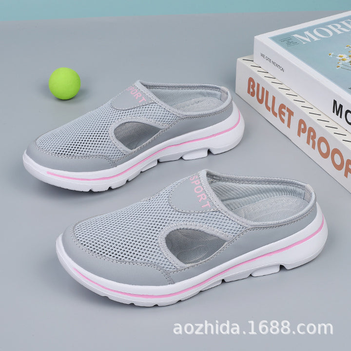 Damen nan atmungsaktive Netzgewebe-Slipper mit ergonomischem Komfortfußbett Echo Archiv