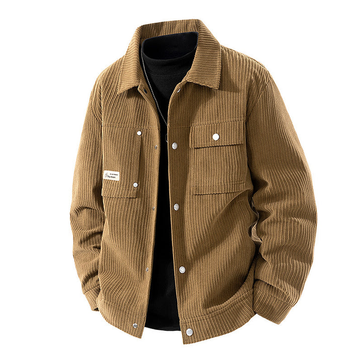 Damen Lässige Cordjacke mit Taschen Echo Archiv