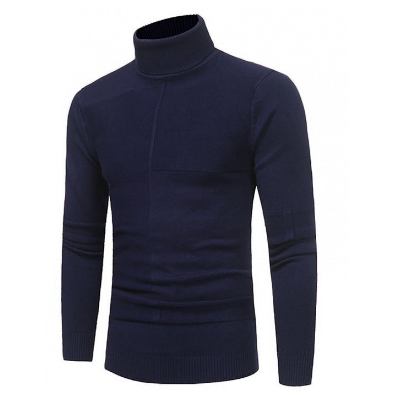 Herren Rollkragenpullover mit strukturierten Akzenten Echoarchiv