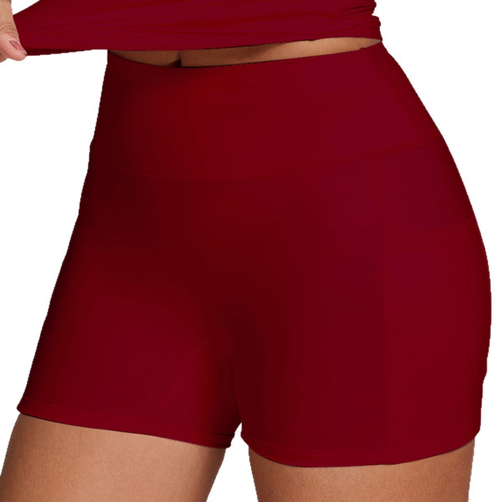Damen Sportliche Kompressions-Shorts mit praktischen Seitentaschen Echo Archiv