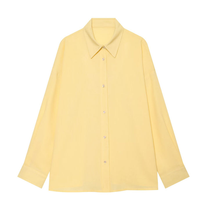 Damen Oversized Hemdbluse mit extra weitem Schnitt und spitzem Hemdkragen Echo Archiv