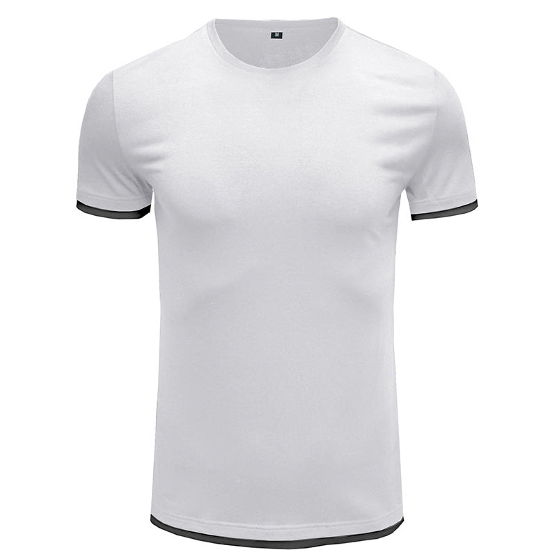 Herren Basic T-Shirt mit kontrastierenden Ärmeln Echoarchiv
