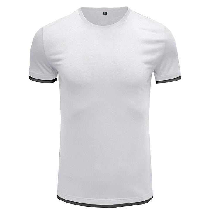 Herren Basic T-Shirt mit kontrastierenden Ärmeln Echoarchiv