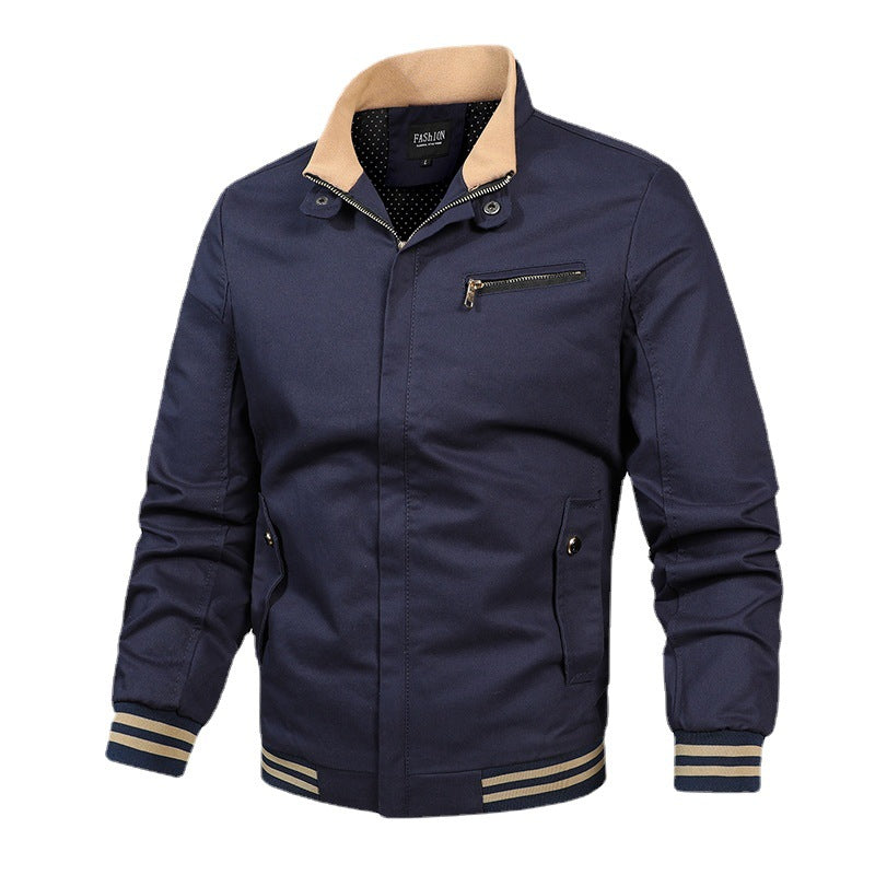 Herren stylische Übergangsjacke mit modischen Kontrasten Echoarchiv