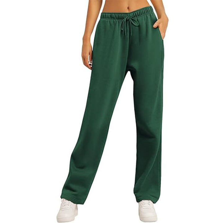 Damen nan hochwertige Relax-Hose mit hoher Taille, geradem Bein und integrierten Eingrifftaschen Echo Archiv