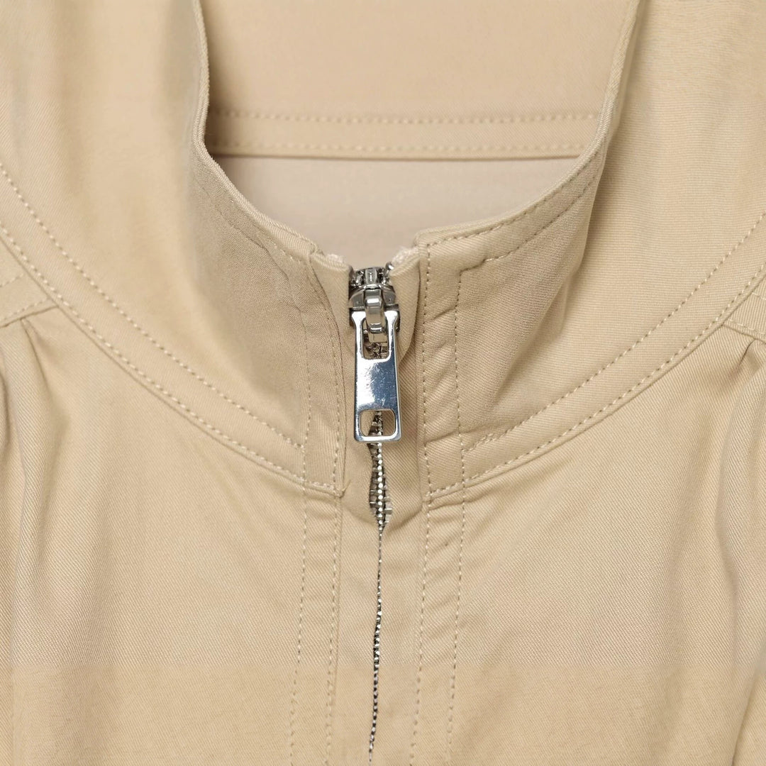 Damen Kurzjacke mit Stehkragen, gerafften Schultern und durchgehendem Reißverschluss Echo Archiv