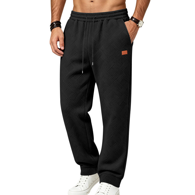 Herren Lässige strukturierte Jogginghose mit Kordelzug und Seitentaschen Echoarchiv
