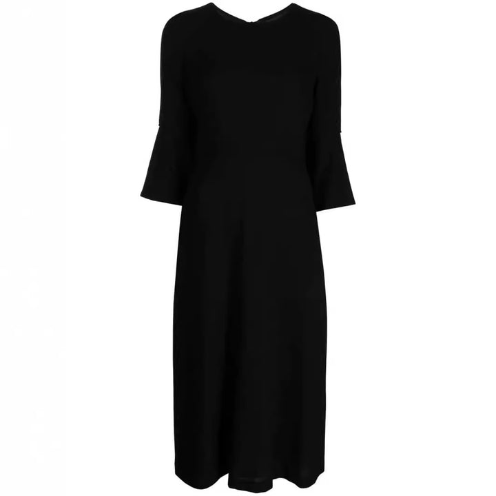 Damen Midikleid mit taillierter Silhouette und Trompetenärmeln Echoarchiv