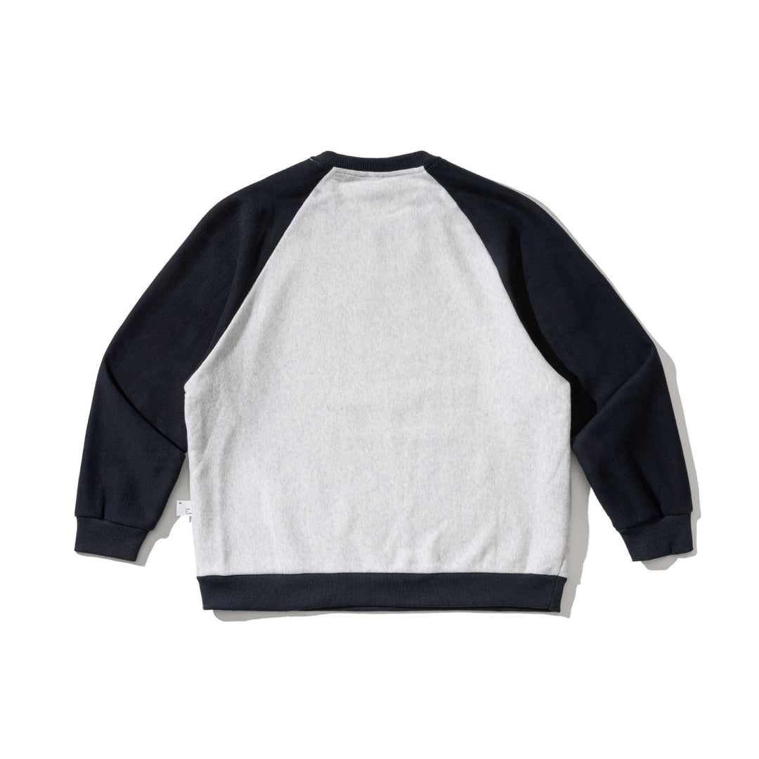 Herren Raglan-Sweatshirt mit gesticktem Logo und Kontrastärmeln aus leichtem Frottee Echoarchiv