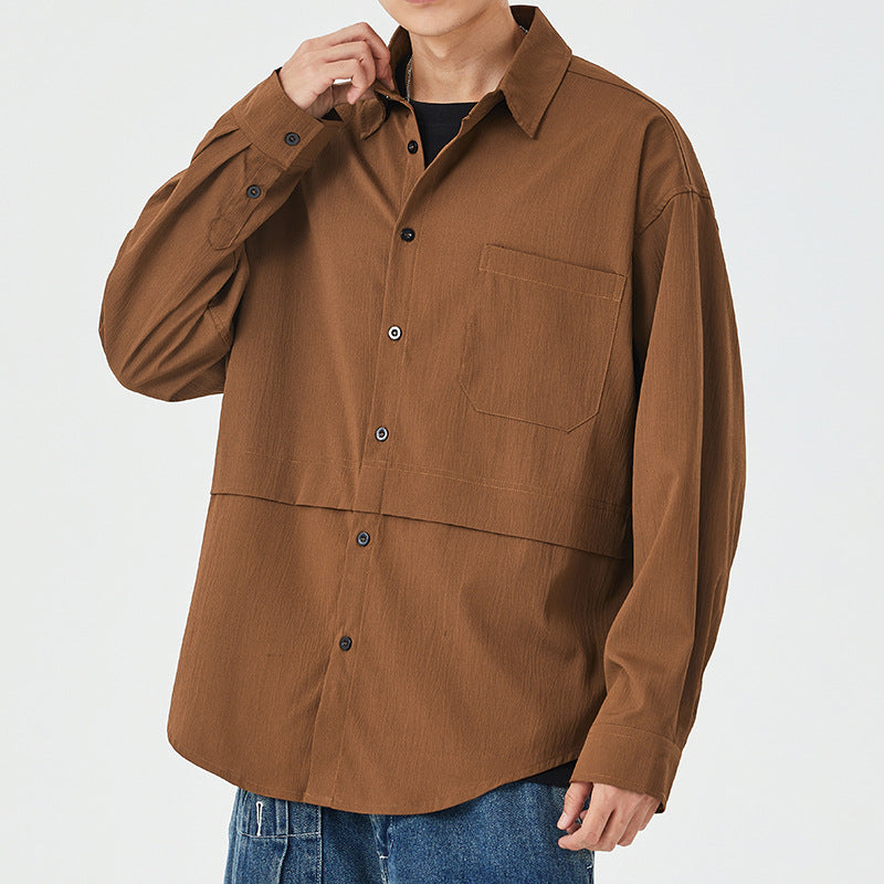 Herren lässige Hemdjacke mit praktischen Taschen Echoarchiv