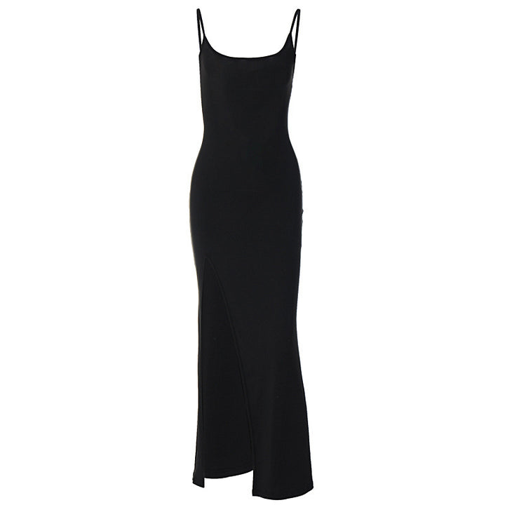 Damen elegantes Maxikleid mit seitlichem Schlitz Echo Archiv