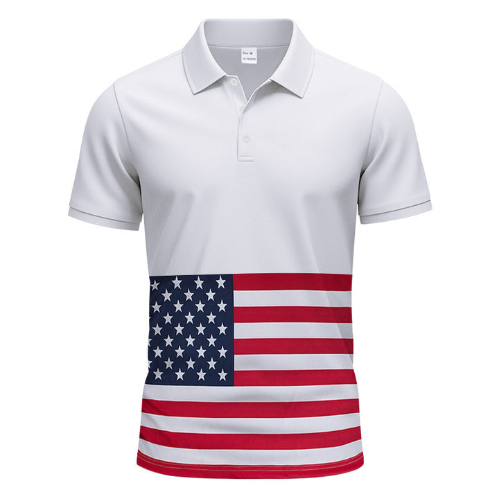 Herren Poloshirt mit Flaggenmotiven Echoarchiv