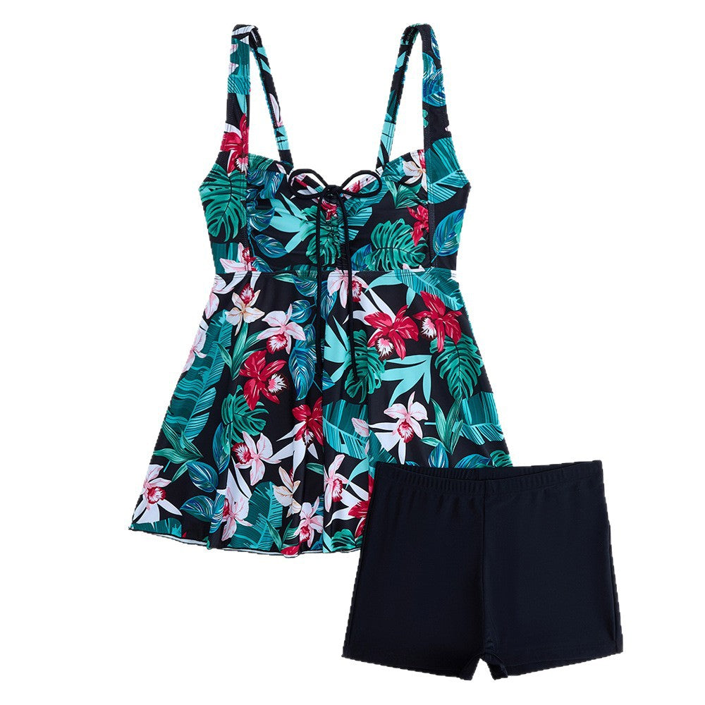 Damen Tankini mit floralem Oberteil und Shorts Echo Archiv