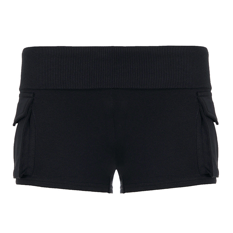 Damen Modische Shorts mit praktischen Taschen und hohem Bund Echo Archiv