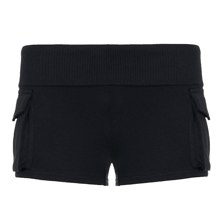 Damen Modische Shorts mit praktischen Taschen und hohem Bund Echo Archiv