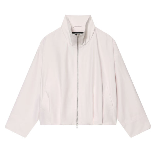 Damen Cropped Boxy-Jacke mit Funnelkragen, Zwei-Wege-Reißverschluss und aufgesetzten Eingrifftaschen Echoarchiv