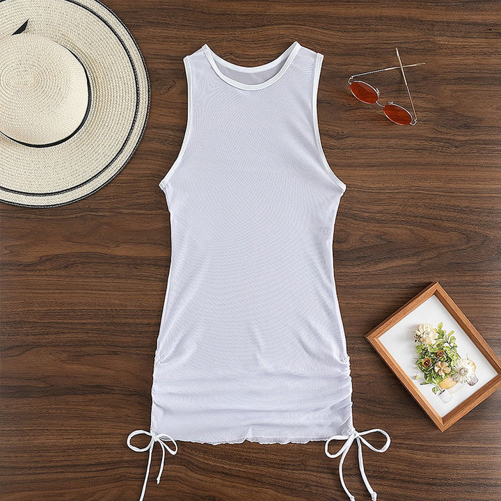 Damen Strandkleid mit transparentem Design und verstellbarem Kordelzug Echo Archiv