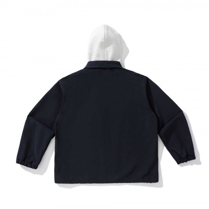 Unisex Zweilagige Overshirt Jacke mit angenähter Fleecekapuze und Druckknopfleiste Echo Archiv