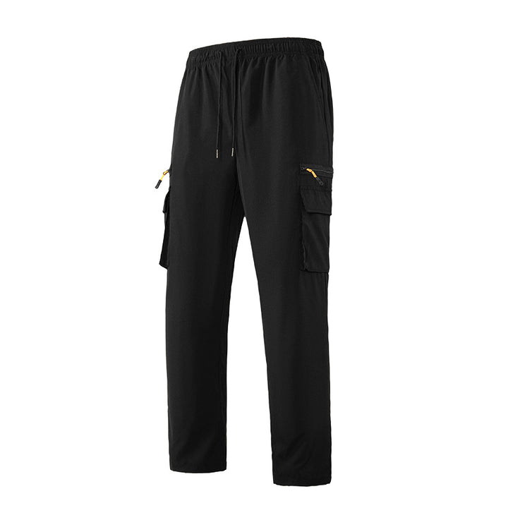 Herren Atmungsaktive Cargo-Loungehose mit Elastikbund, Kordelzug & Multifachtaschen Echo Archiv