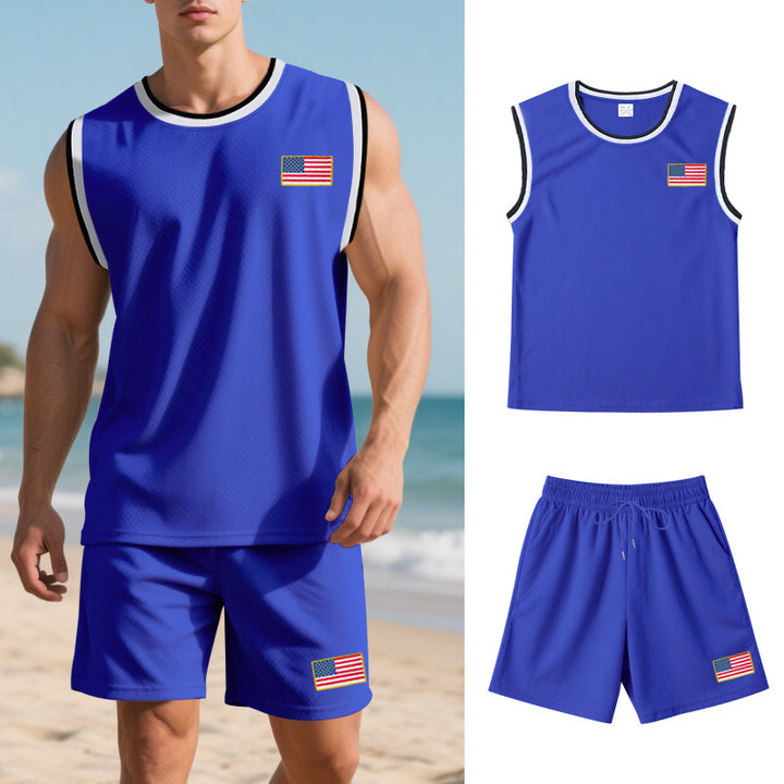Herren Sportanzug mit ärmellosem Oberteil und Shorts Echoarchiv