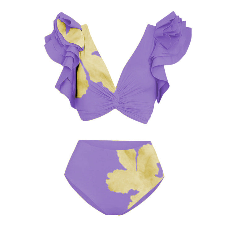 Damen Bikiniset mit voluminösen Rüschen und asymmetrischem Design Echo Archiv