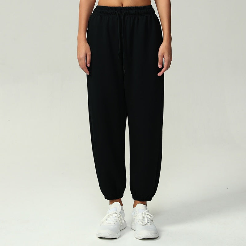 Damen nan atmungsaktive Performance-Joggerhose mit hohem Komfortbund, verstellbarem Kordelzug und elastischen Schlauchbündchen Echo Archiv