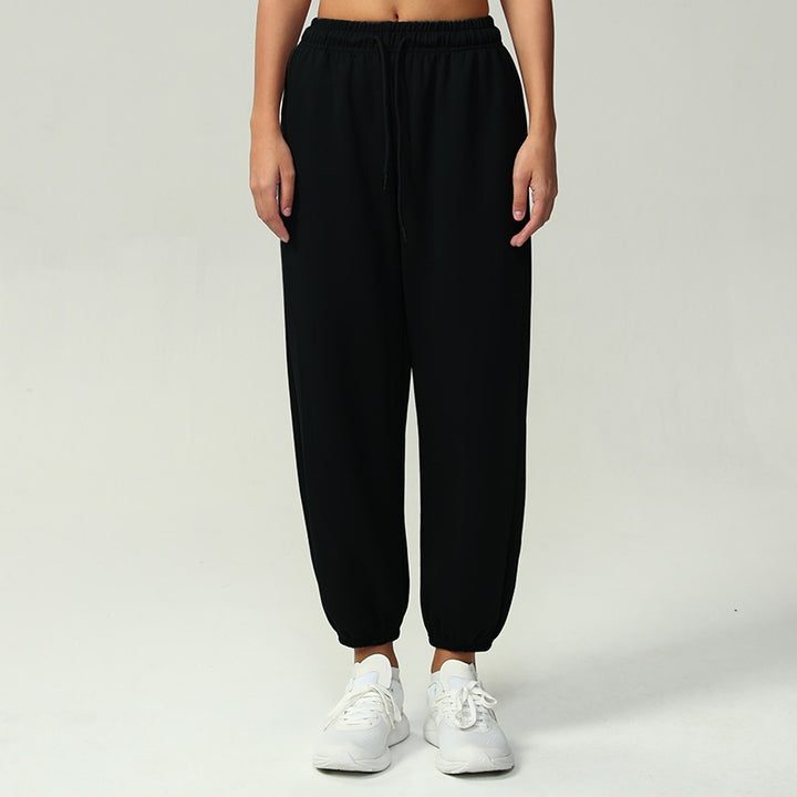 Damen nan atmungsaktive Performance-Joggerhose mit hohem Komfortbund, verstellbarem Kordelzug und elastischen Schlauchbündchen Echo Archiv