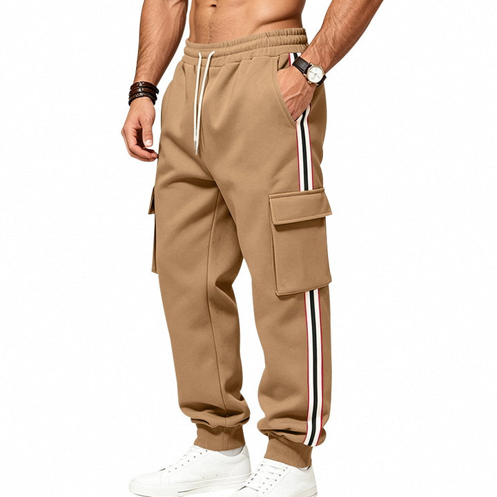Herren Cargo-Jogginghose mit Cargo-Taschen und seitlichen Kontraststreifen Echoarchiv