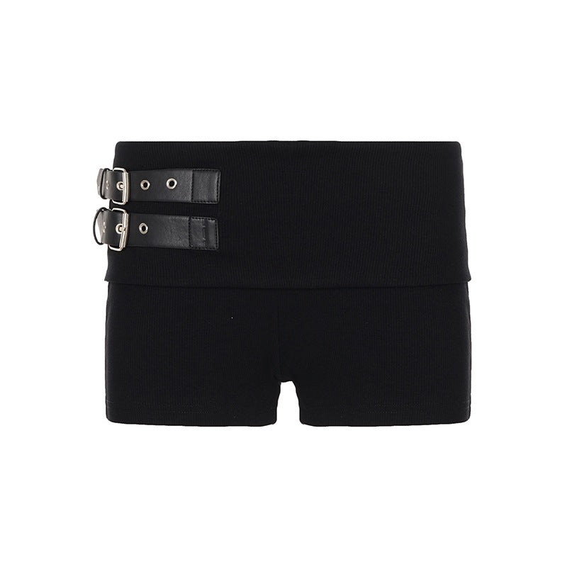 Damen Shorts mit breitem Bund und dekorativen Schnallen Echo Archiv