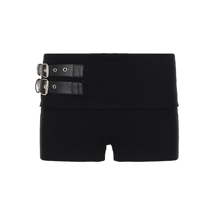 Damen Shorts mit breitem Bund und dekorativen Schnallen Echo Archiv