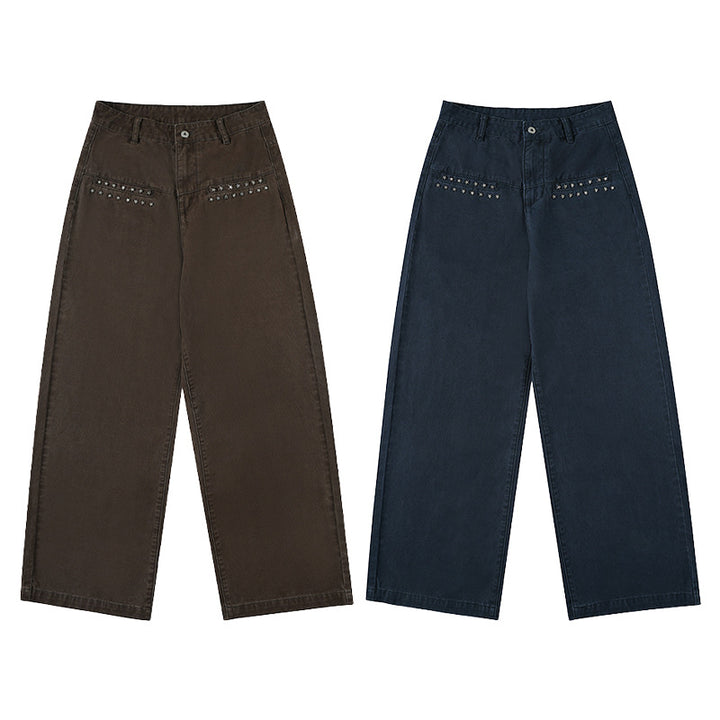 Damen Extraweite Baggy-Hose mit Nietverzierung und Utility-Details Echo Archiv