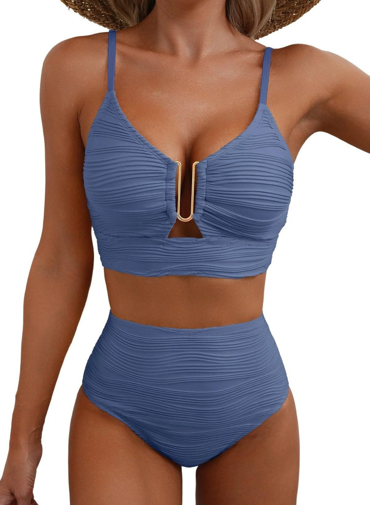 Damen Hochgeschnittener Bikini mit Raffungen Echo Archiv