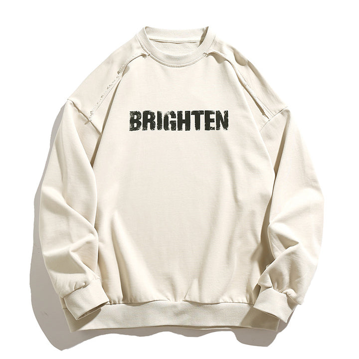 Unisex Oversize‑Sweatshirt mit Distressed‑Raglan, Statement‑Print und geripptem Saum Echo Archiv