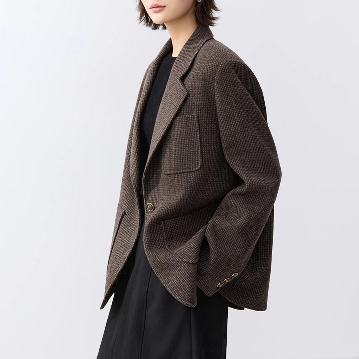 Damen Elegante oversized Jacke mit strukturiertem Design Echoarchiv