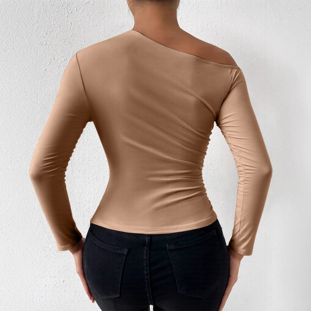 Damen Langarmshirt mit asymmetrischem Ausschnitt und figurformendem Schnitt Echo Archiv