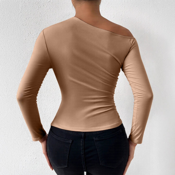 Damen Langarmshirt mit asymmetrischem Ausschnitt und figurformendem Schnitt Echo Archiv