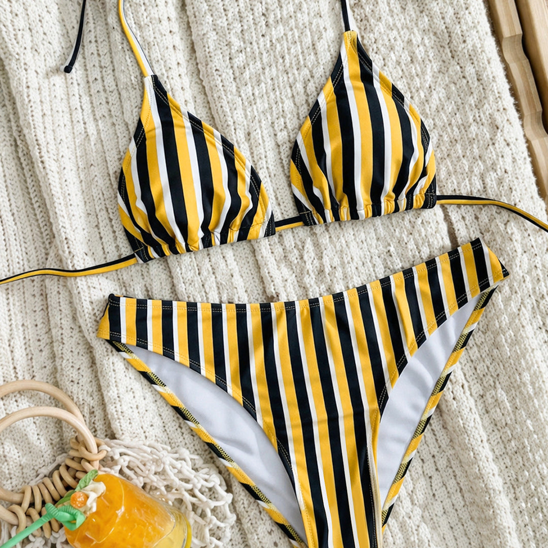 Damen Triangel Bikini mit seitlichen Streifen Echoarchiv
