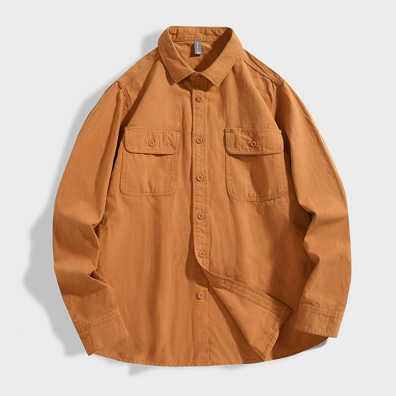Herren Overshirt aus Baumwoll‑Twill mit Pattentaschen und Relaxed‑Fit Echo Archiv