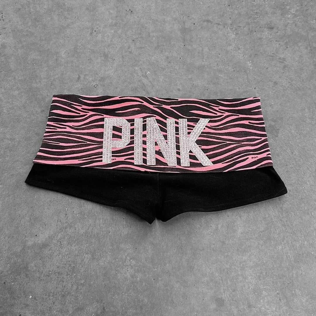 Damen Sportliche Shorts mit modischem Zebra-Muster Echo Archiv