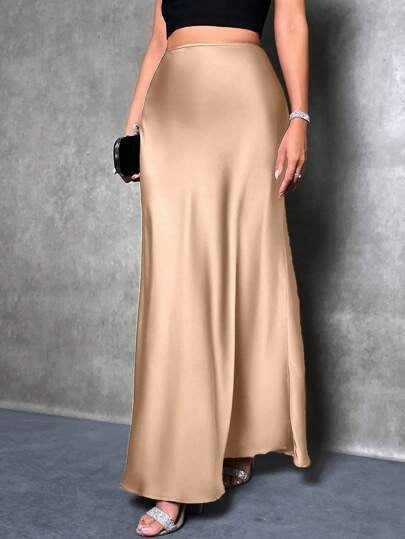 Damen Maxirock mit fließendem Schnitt und elegantem Fall Echo Archiv
