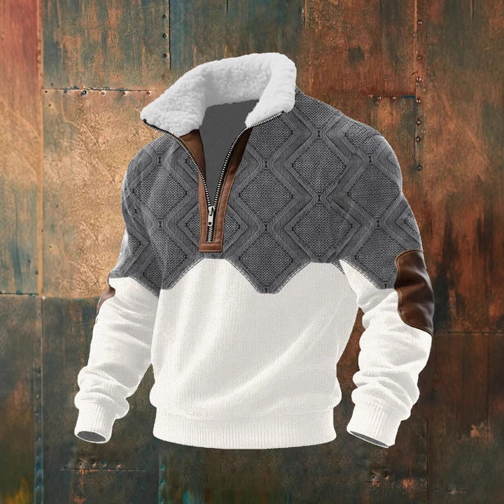 Herren Urbaner Fleece Pullover mit Baum-Motiv Echoarchiv