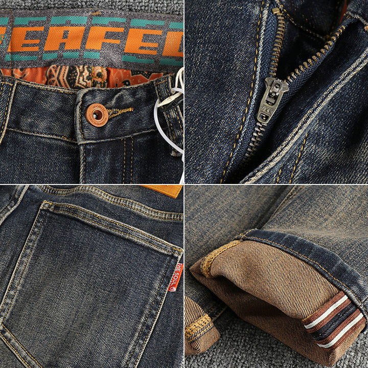 Herren Slim-Fit Jeans mit lässigem Used-Look – Vardeno