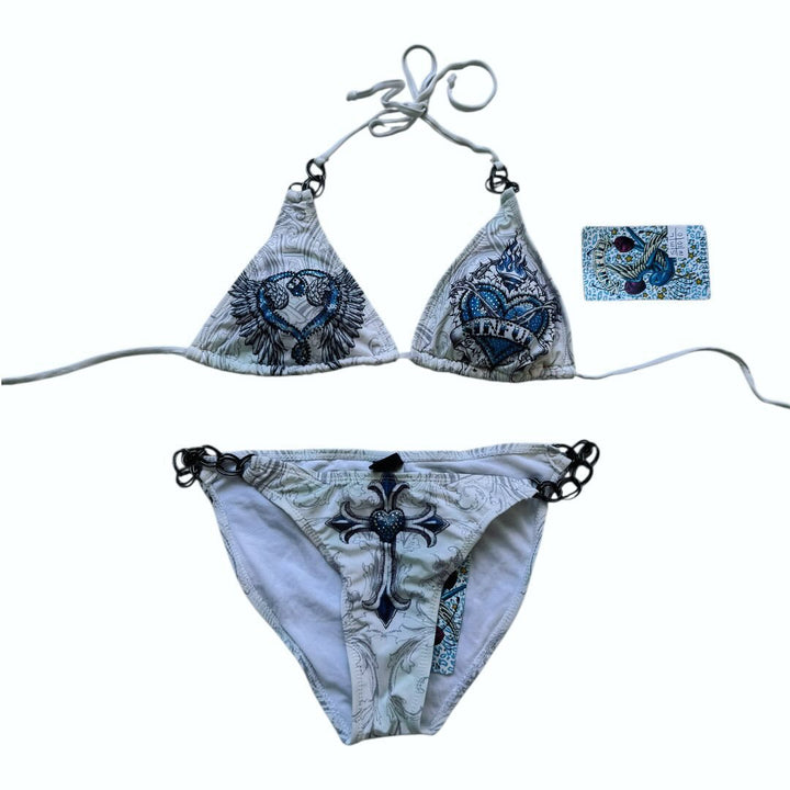Damen Triangel-Bikini mit kreativem Muster Echo Archiv