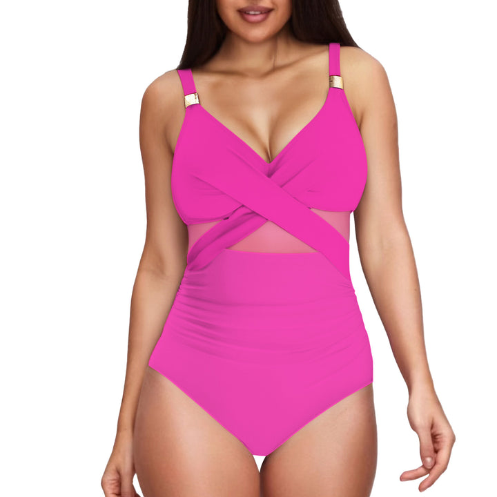 Damen Eleganter Einteiler mit transparenter Einsätzen Echo Archiv