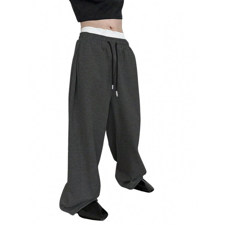 Damen nan weite Oversize Jogginghose mit tiefem Schritt, elastischem Bund und Kordelzug Echo Archiv