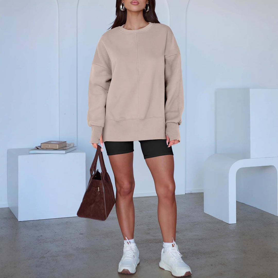 Damen Oversize-Sweatshirt mit Mittelnähte, Rundhals und überschnittener Schulter Echo Archiv