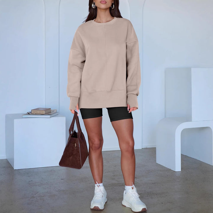 Damen Oversize-Sweatshirt mit Mittelnähte, Rundhals und überschnittener Schulter Echo Archiv