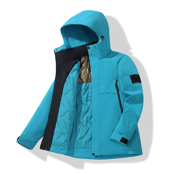 Unisex Isolierte Softshell-Parka mit abnehmbarer Kapuze und Thermofutter Echoarchiv