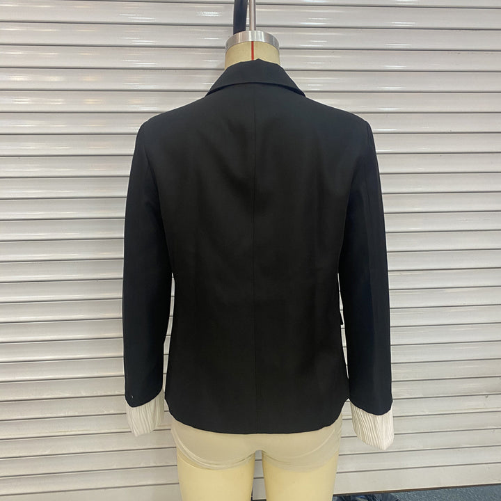 Damen nan taillierter Blazer mit Kordelzugdetail und plissierten Manschetten Echo Archiv