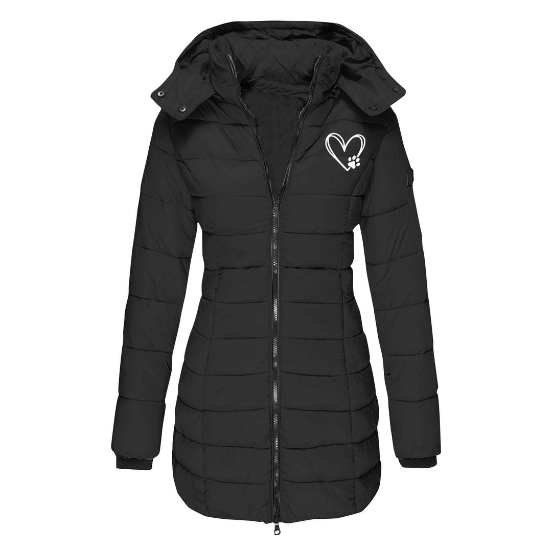 Damen gesteppte Winterjacke mit abnehmbarer Kapuze – Avérine